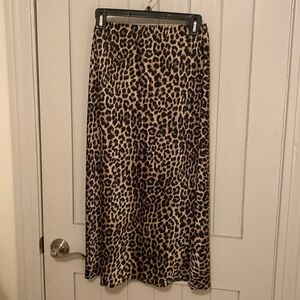 Silk Cheetah Skirt